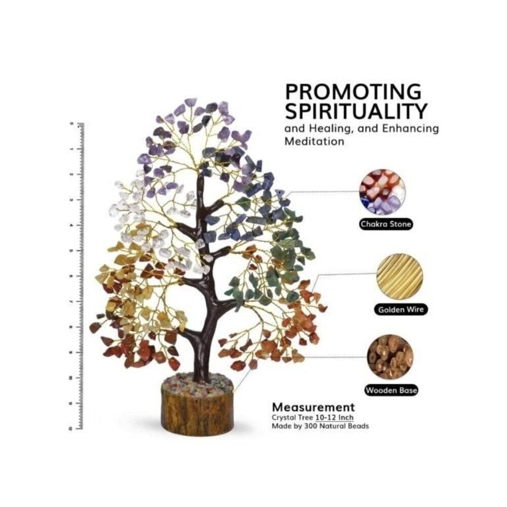 Feng Shui Seven Chakra Crystal Gemstone Figure Positive Energy Zodiac